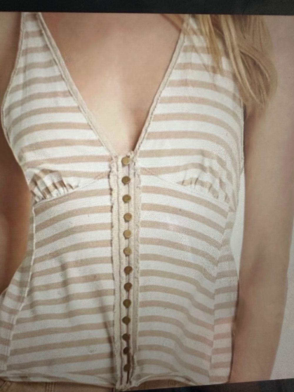 Free people/ we the free striped tank. NWOT
